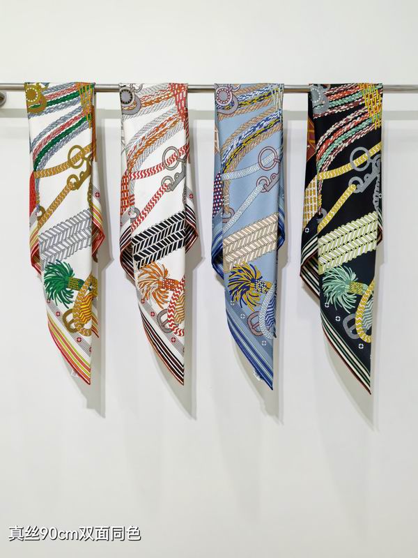 Hermes Silk Scarf 90X90cm E052539